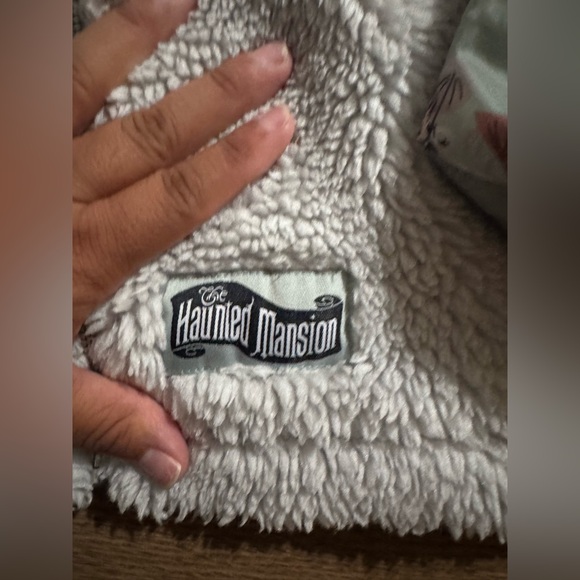 Disney Haunted Mansion Green and White Sherpa Jacket - Picture 3 of 7